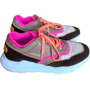 Donald J. Pliner Leather/Suede Sneakers; MCMLXXXIX; Multi-Colored; Size 10.5 M